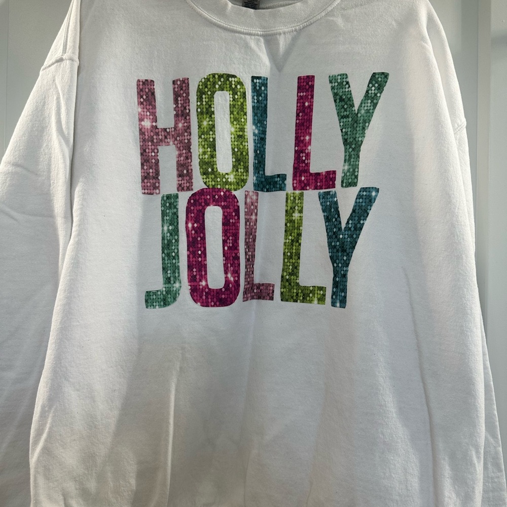 White 'Holly Jolly' Sweatshirt